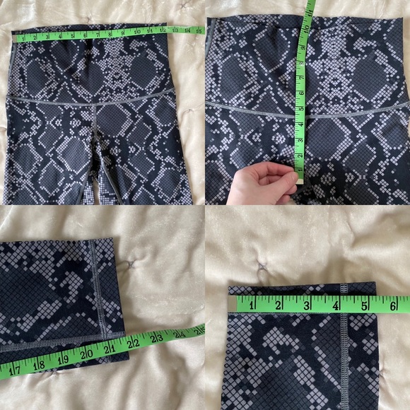 Lululemon WunderUnder Crop Legging Simply Ziggy Snake Deep Coal 6 - Picture 10 of 13
